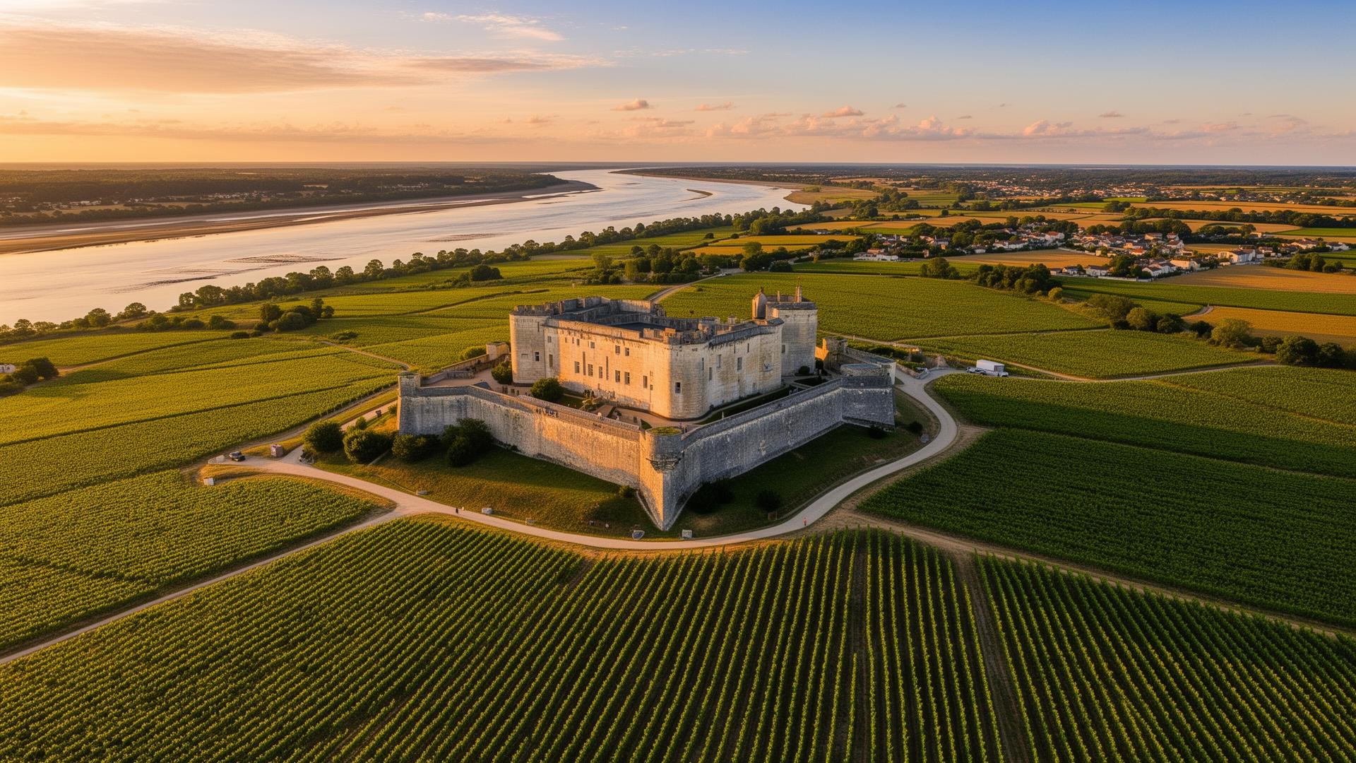 Citadelle de Blaye et estuaire de la Gironde